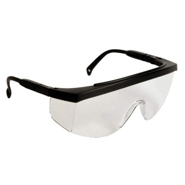 Black Frame Safety Glasses with clear lens
